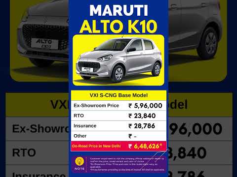 Maruti Suzuki Alto K10 VXI S-CNG Base Model 2023 On Road Price, Features, Interior and Exterior