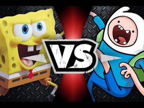 Spongebob VS Finn the Human (Nickelodeon vs Cartoon Network) | Awesome Cartoon Battles | Swishy Bros