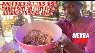 Strange as it may sound, this item many throw away, but Sierra Leoneans use in this dish.