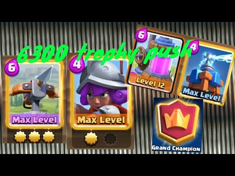 Clash Royale 6300 Ladder Push, using X-Bow, Musketeer, and Elixir Collector!!!