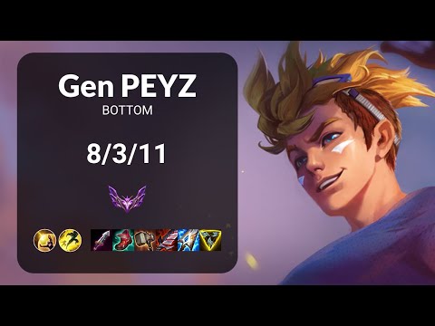 Gen Peyz Ezreal vs Caitlyn BOTTOM - KR MASTER Patch 14.21