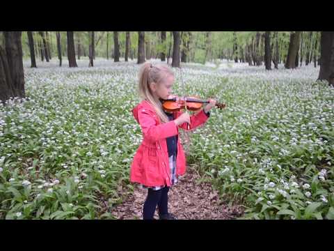 Milena Wyłupek - skrzypce, Aria z Kantaty chłopskiej. Pierwsza klasa SM - 7 lat, 8 miesięcy nauki.