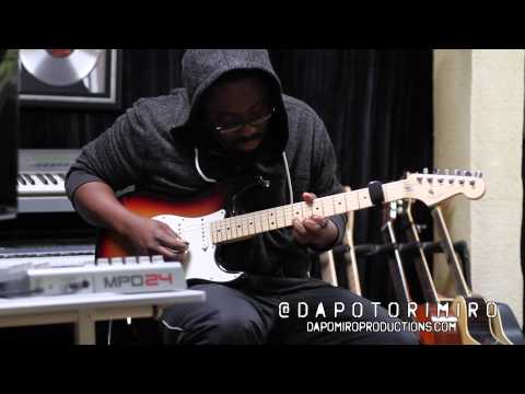 Dapo Torimiro playing guitar solo on R&B track