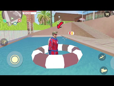 Rope Hero: Vice Town (SuperHero on Private Swimming Pool) SuperHero on Sweet Home - Gameplay HD