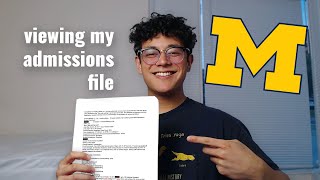 READING MY UMICH ADMISSIONS FILE + stats, essays, & tutorial