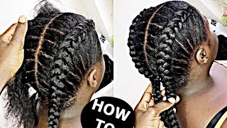 How To Cornrow For BEGINNERS / NEW METHOD