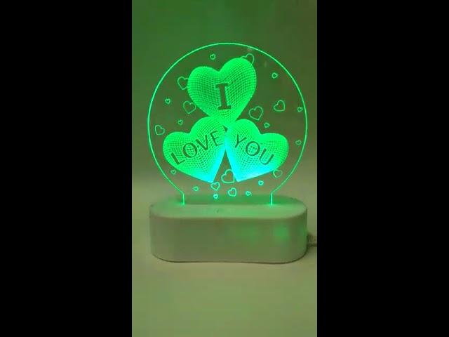 Vídeo relacionado con Doukesh I Love You Lámpara de Ilusión,3D LED Night Light,Luz Nocturna Acrílica Grabada,Luz Nocturna USB,3D LED Lámpara 3 Colores,Regalo para Mujer,Regalo Madre,Regalos de San Valentín