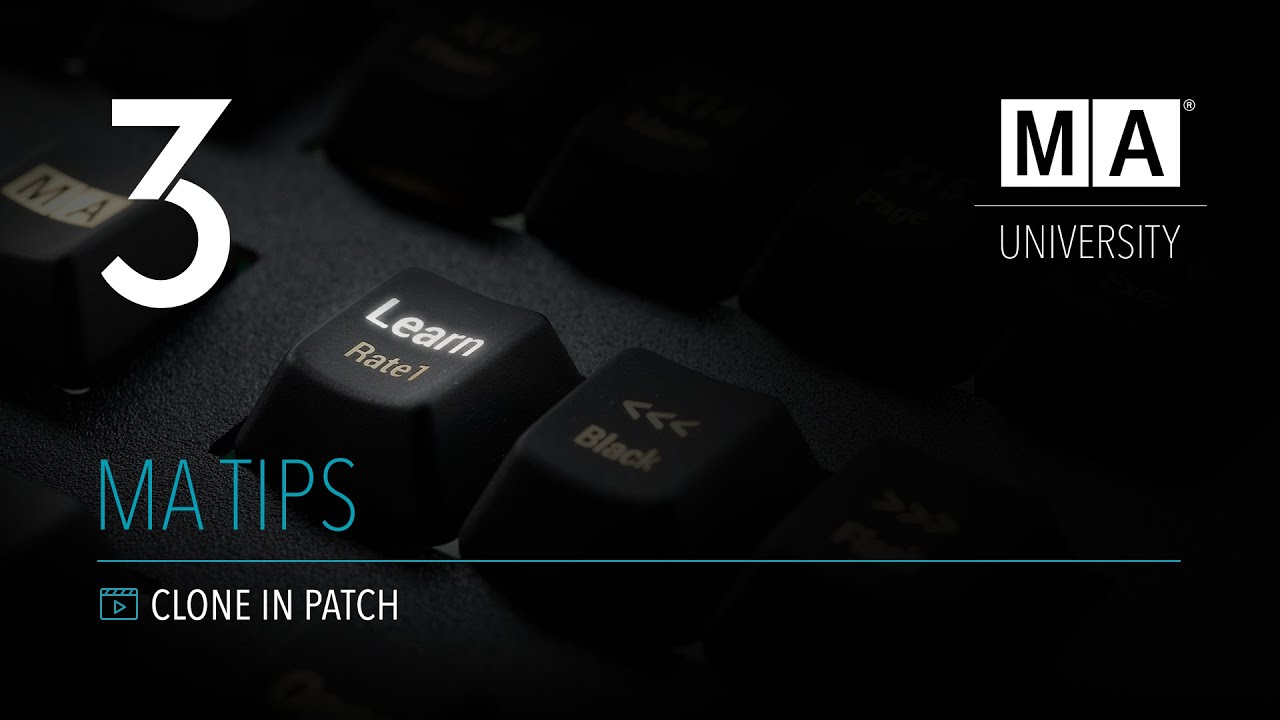 grandMA3 | MA Tips [EN] | Clone in Patch