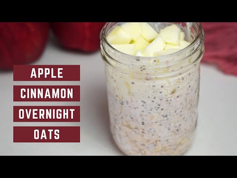 Apple Cinnamon Overnight Oats | Healthy Weight Loss Meal Prep Breakfast Recipe | Quick and Easy