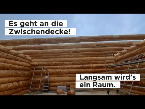 Es geht an die Zwischendecke! Langsam wird's ein Raum.