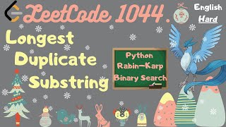 YouTube video 'LeetCode 1044. Longest Duplicate Substring  |  python'