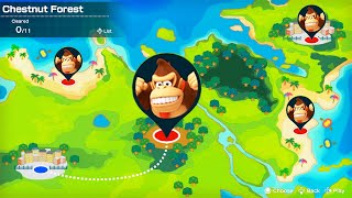 Super Mario Party - Donkey Kong - Chestnut Forest!  Challenge Road - Unlock Diddy Kong Character