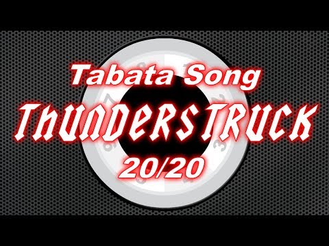 Tabata Song - Thunderstruck / 20-20 Split | Workout timer: 8 Rounds With Vocal Cues /