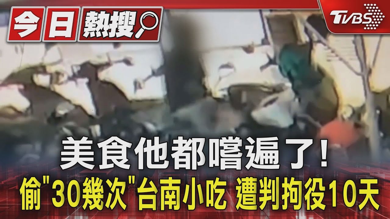 美食他都嚐遍了!偷「30幾次」台南小吃 遭判拘役10天