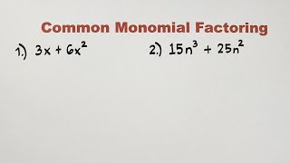 Common Monomial Factoring by Teacher Gon
