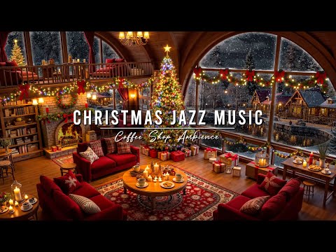 Warm Jazz Music & Christmas Coffee Shop Ambience 🎄 Christmas Jazz Instrumental Music for Relaxing