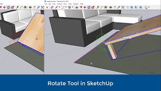 How to Rotate in SketchUp | Rotate Tool in SketchUp