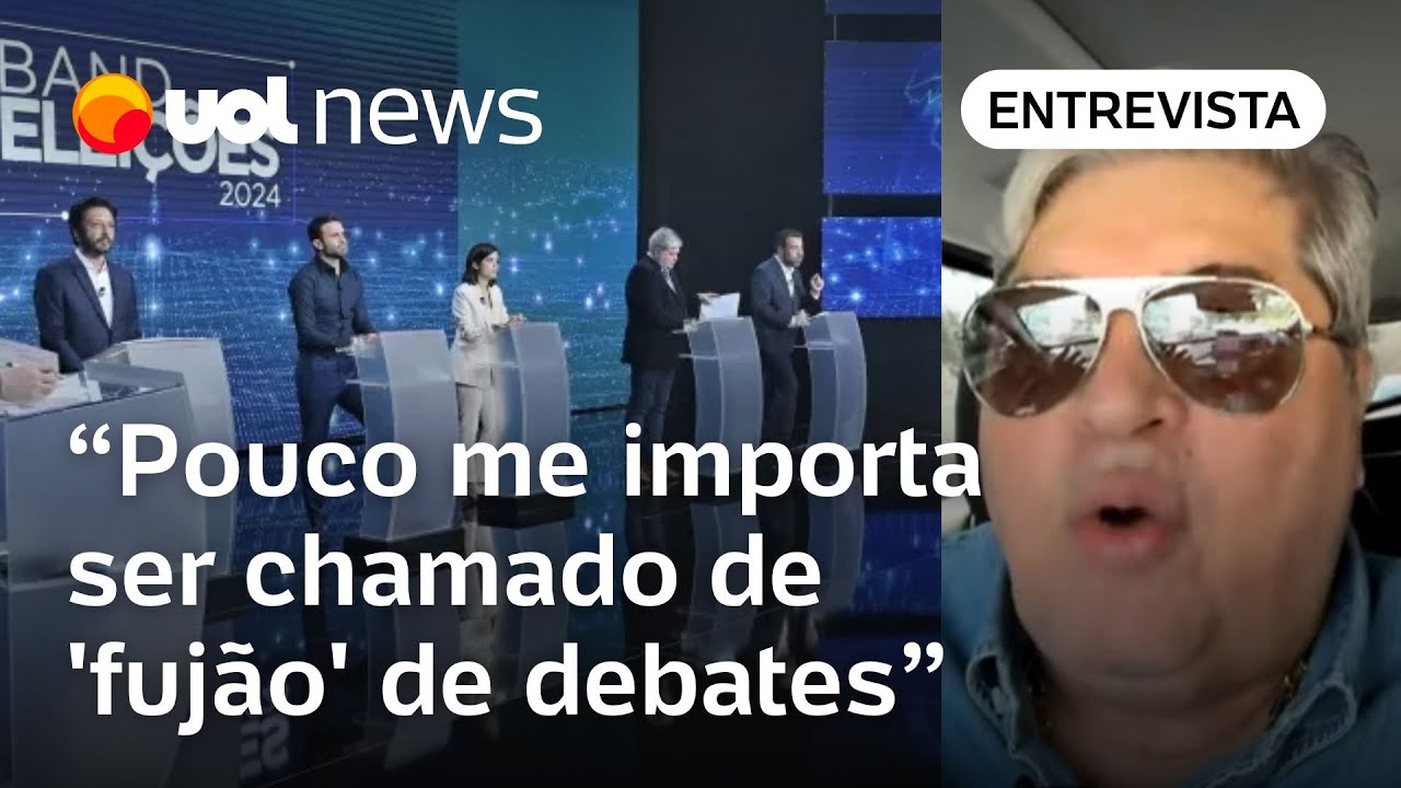 Datena diz que último debate foi 'palhaçada', mas que desistência foi decisão da equipe