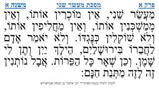 מסכת מעשר שני פרק א משנה א