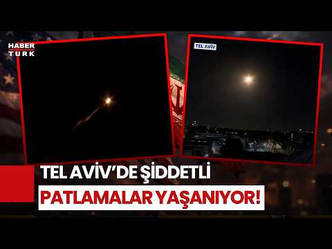 #SONDAKİKA - Tel Aviv'de Şiddetli Patlamalar: Habertürk Ekibi İran Saldırısını Görüntüledi!