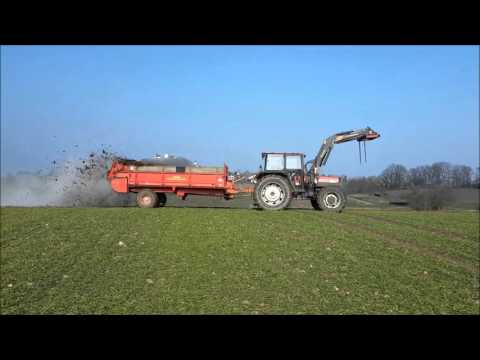 Mist Streuen 2016 mit Massey Ferguson 293 und Welger