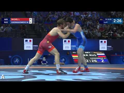 Qual. FS - 70 kg: M. KADIMAGOMEDO (RUS) df. L. WICKEL (GER) by VSU1, 14-3