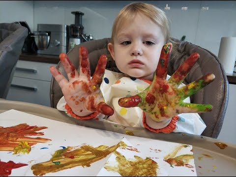 Dzień z trojaczkami | Malujemy farbami