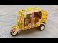 How To Make Rickshaw At Home Diy Matchbox Tuk Tuk Auto Taxi