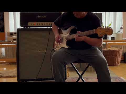 Original 1969 Marshall JMP Plexi Amplifier with Fender Stratocaster