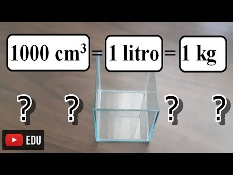 Por que 1000 cm3 = 1 litro e 1 litro = 1 kg ?