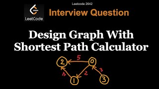 YouTube video 'Design Graph With Shortest Path Calculator - Leetcode 2642 - Python'