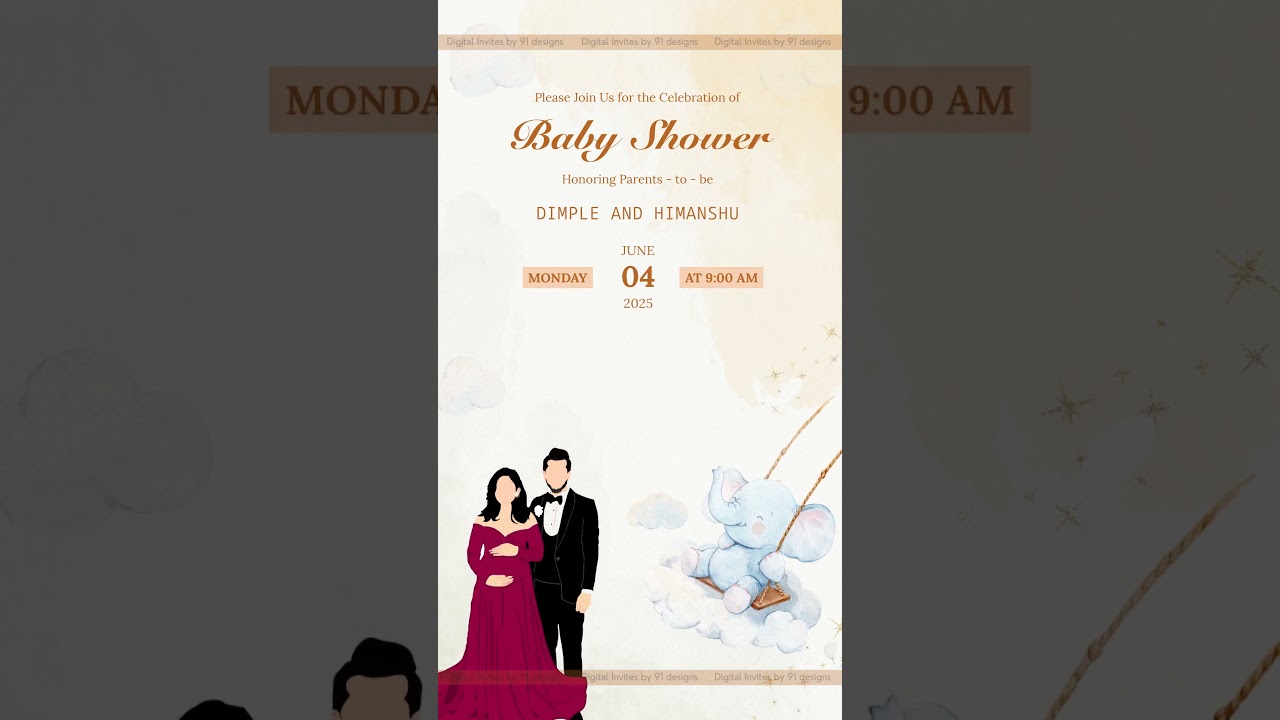 Soft Lavender Baby Shower Invite