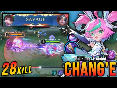 28 Kills + SAVAGE!! Finally Chang'e The ASPIRANTS Skin is Back!! - Build Top 1 Global Chang'e ~ MLBB