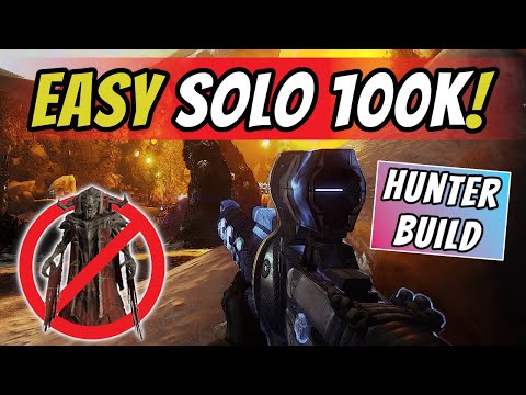 EASY Solo 100K Strange Terrain Nightfall Hunter Build | Destiny 2