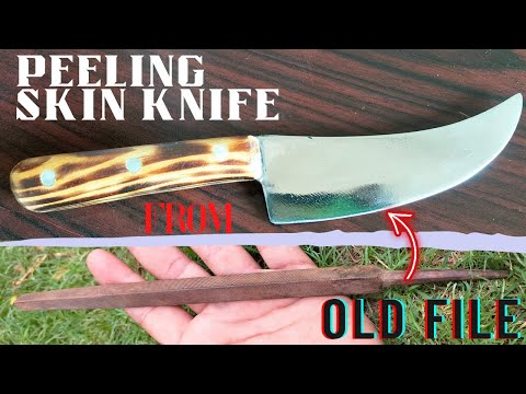 FORGING a SHARP PEELING SKIN KNIFE / KNIFE out of Rusted OLD FILE