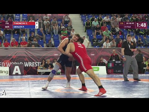 1/4 GR - 98 kg: P. OEHLER (GER) df. D. TIMONCINI (ITA), 4-1