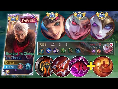HOW TO DEAL THIS ANNOYING UNLIMITED LIFESTEAL BUFF HERO! USING YU ZHONG | BEST BUILD YU ZHONG - MLBB