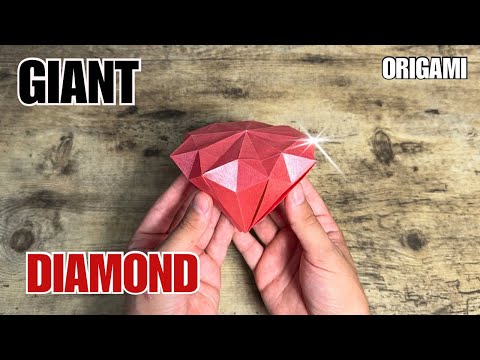 ORIGAMI DIAMOND EASY TUTORIAL - DESIGN BY JEREMY SHAFER | HOW TO MAKE DIAMOND ORIGAMI FROM PAPER
