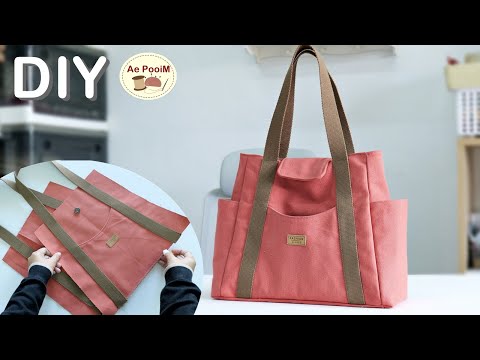 New sewing technique - A tote bag with outer pockets!