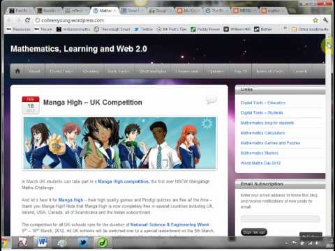 Mr Barton's Web Whizz Video 21 - Maths Blogs