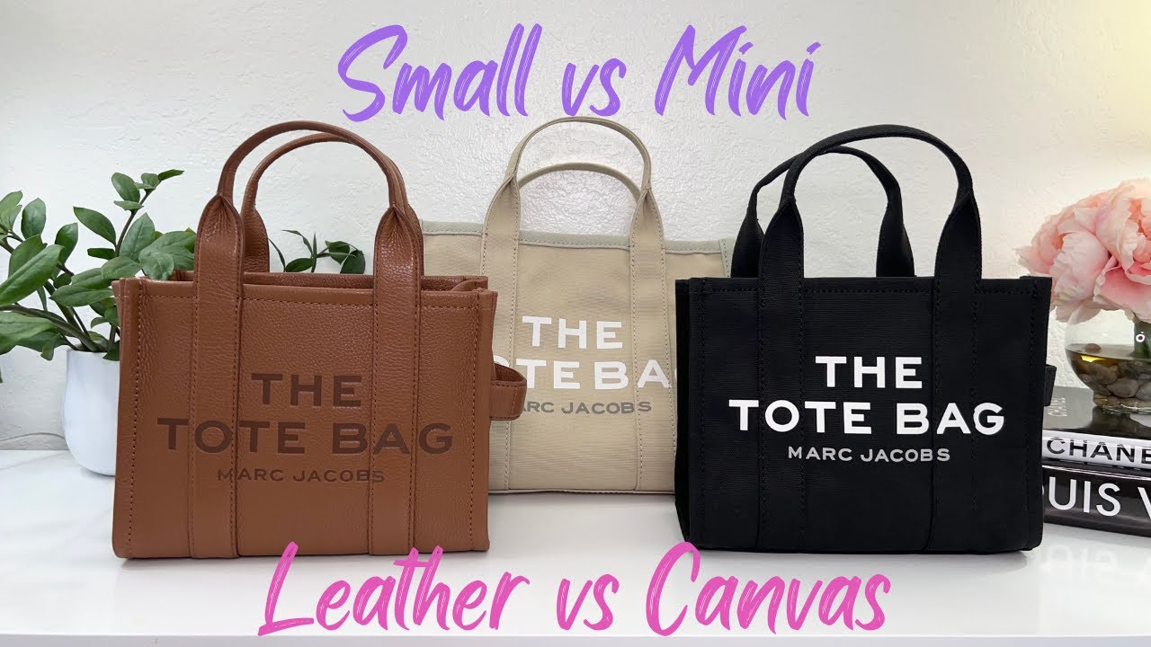 MARC JACOBS The Tote Bag | Comparison of the Small, Mini, Leather & Canvas