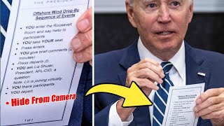 Biden flashes Notes to Camera | Instructions Card
