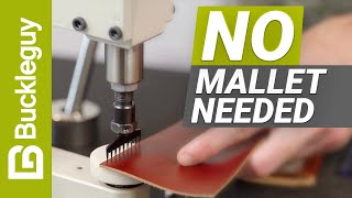 Make perfect leather stitches every time using a hand press