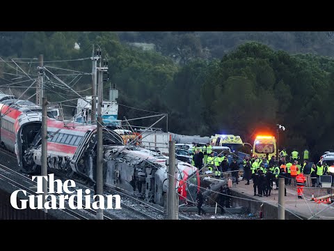 Video shows aftermath of high-speed train crash in southern Spain