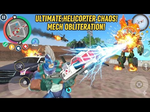 DO NOT PRESS 😱 Rope Hero BFG Red Button vs Robot Car