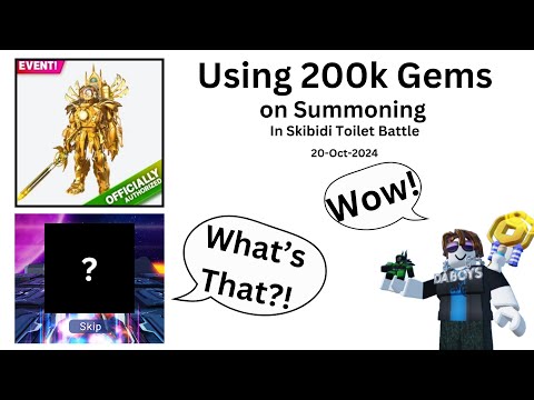 Using 200k Gems On Summoning In Skibidi Toilet Battle