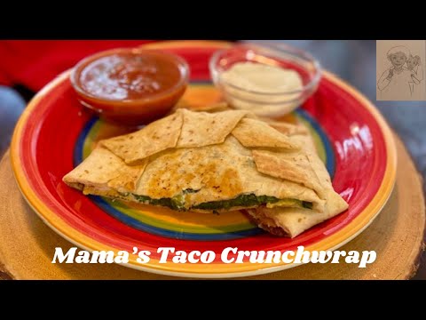 Homemade Taco Bell-Style CrunchWrap with Layered Beef, Nacho Cheese & Crispy Shell