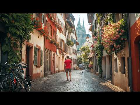 Basel in Warm Early Autumn 🇨🇭 The Most Relaxing City Walk in Switzerland | 4K