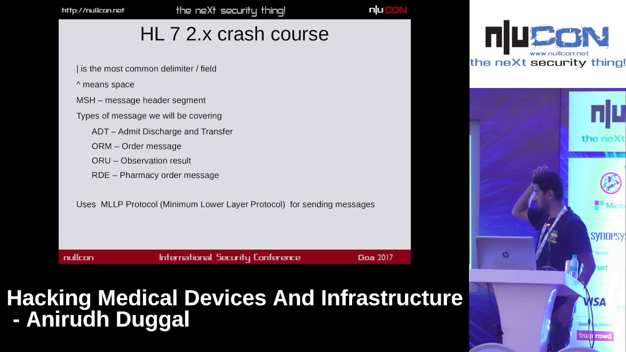 nullcon Goa 2017 - Hacking Medical Devices And Infrastructure by Anirudh Duggal