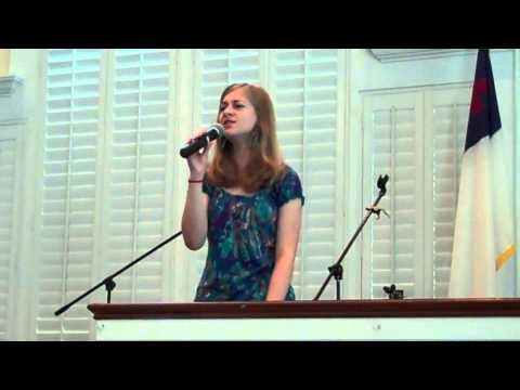Anna Corley singing Blessing by Laura Story 2012